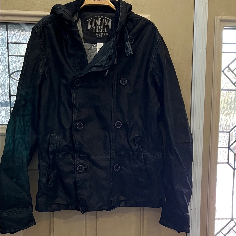 Diesel Men's Black Pea Coat